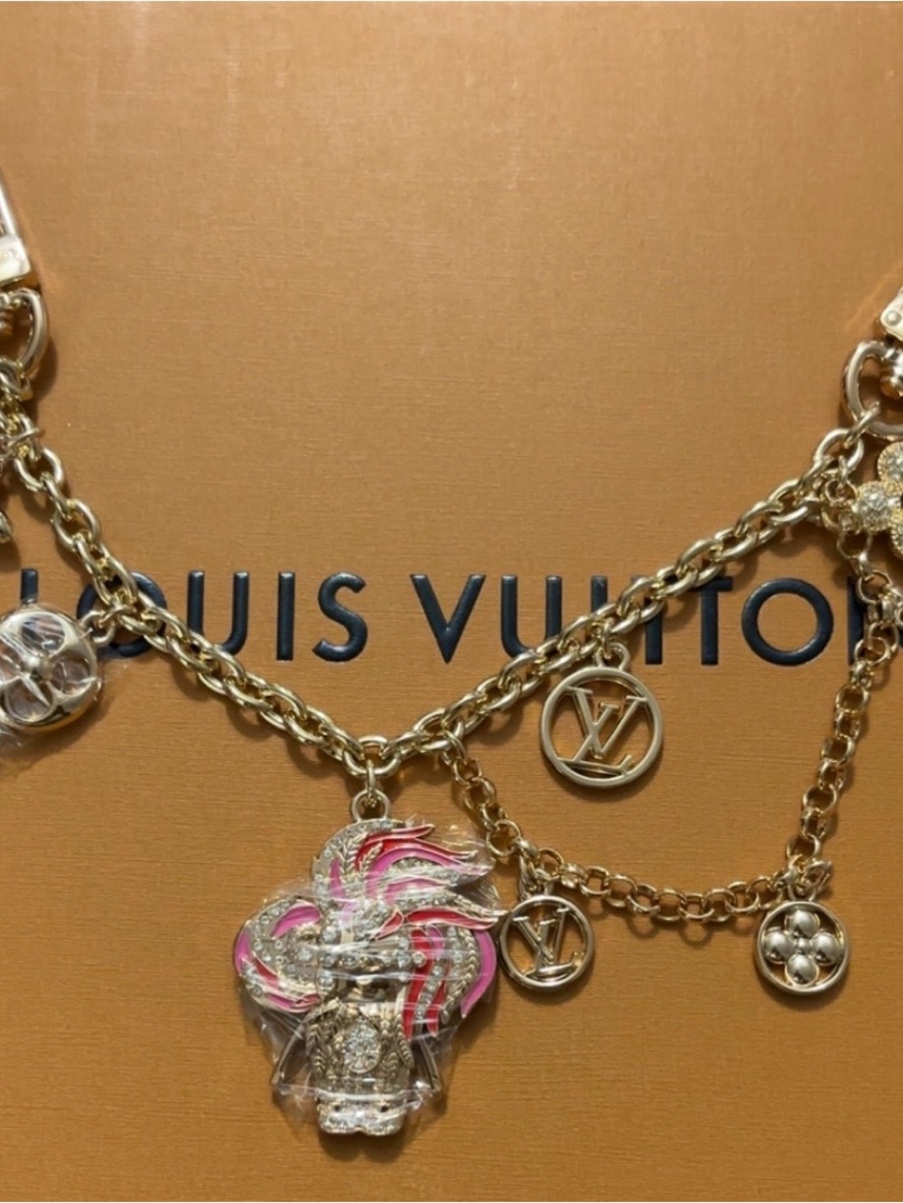 LV Gold-Tone Purse Chain